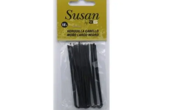 Asuer Horquilla Cabello Moño Largo Negro Susan 18uds